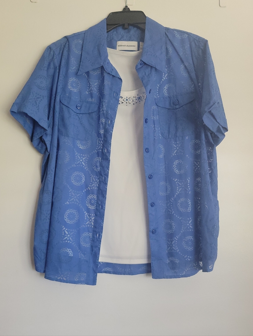 Alfred Dunner Blouse With Tank Size 16